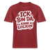 ICK BIN DA, KANN LOSJEHN-RELAXED FIT Unisex BIO T-Shirt mit Berliner Schnauze - Erdrot