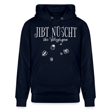 JIBT NÜSCHT zu Weihnachten in Berlin-Unisex Bio-Hoodie - Navy