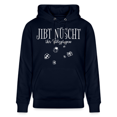 JIBT NÜSCHT zu Weihnachten in Berlin-Unisex Bio-Hoodie - Navy