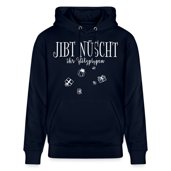JIBT NÜSCHT zu Weihnachten in Berlin-Unisex Bio-Hoodie - Navy