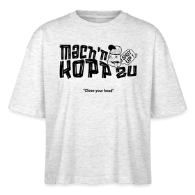 MACH N KOPP ZU-Frauen Boxy Bio-T-Shirt - Weiß meliert