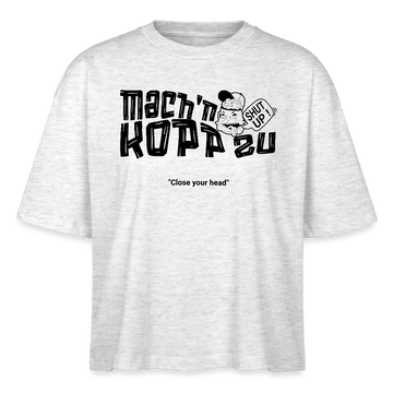 MACH N KOPP ZU-Frauen Boxy Bio-T-Shirt - Weiß meliert