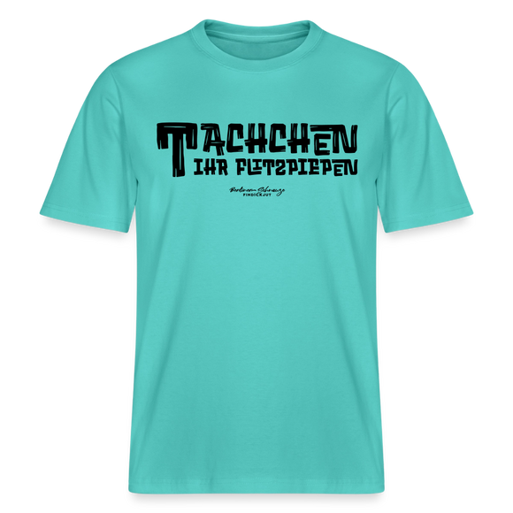 Berliner Begrüssung-TACHCHEN IHR FLITZPIEPEN- RELAXED FIT Unisex Organic T-Shirt - Poolblau