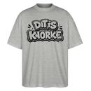 DIT IS KNORKE-Oversized Unisex Bio T-Shirt mit Berliner Schnauze - Grau meliert