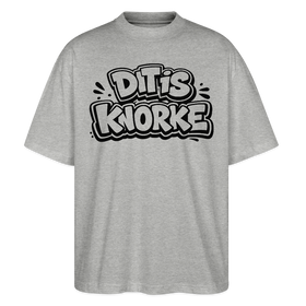 DIT IS KNORKE-Oversized Unisex Bio T-Shirt mit Berliner Schnauze - Grau meliert