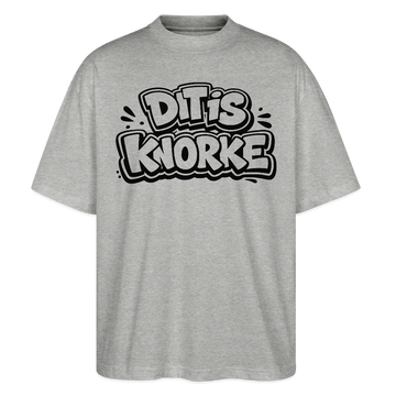 DIT IS KNORKE-Oversized Unisex Bio T-Shirt mit Berliner Schnauze - Grau meliert
