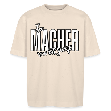 DER MACHER VON DIT JANZE - Unisex Oversize Bio-T-Shirt - Naturweiß