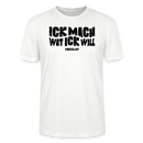weisses Berlin Shirt mit schwarzem Berliner Schnauze Spruch „ICK MACH WAT ICK WILL“ von findickjut.