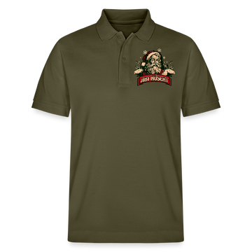 JIBT NÜSCHT zu WEihnachten-Unisex Bio-Poloshirt - Khaki