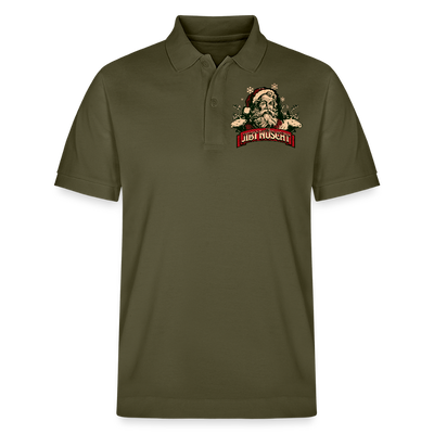 JIBT NÜSCHT zu WEihnachten-Unisex Bio-Poloshirt - Khaki