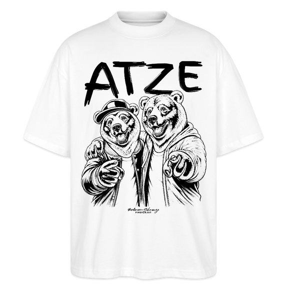 ATZE-Berlin Shirt-Oversized Unisex Bio T-Shirt - Weiß