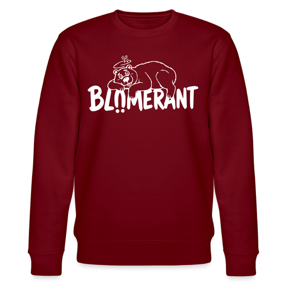 BLÜMERANT-Unisex Bio-Sweatshirt mit echt Berliner Schnauze - Burgunderrot