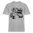 Berlin Souvenir mit Berliner Schnauze-MACH HINNE- RELAXED FIT Unisex Organic T-Shirt - Grau meliert