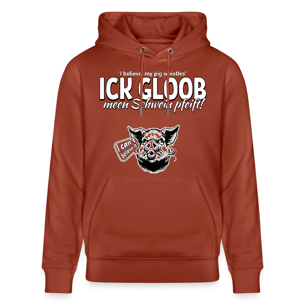 ICK GLOOB MEEN SCHWEIN PFEIFT!-Unisex Bio-Hoodie II - Terrakotta