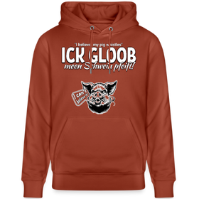 ICK GLOOB MEEN SCHWEIN PFEIFT!-Unisex Bio-Hoodie II - Terrakotta