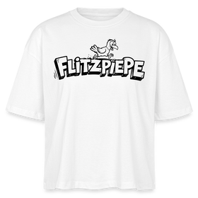 Berlin Shirt-FLITZPIEPE-Frauen Boxy Bio-T-Shirt - Weiß