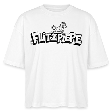 Berlin Shirt-FLITZPIEPE-Frauen Boxy Bio-T-Shirt - Weiß