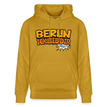 BERLIN ICK LIEB DIR - Unisex Bio-Hoodie - Ocker