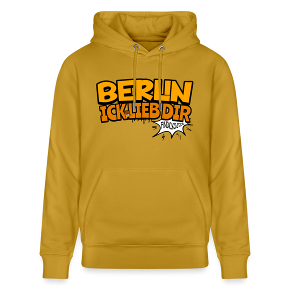BERLIN ICK LIEB DIR - Unisex Bio-Hoodie - Ocker