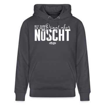 NETT KANN ICK OOCH-Unisex Bio-Hoodie - Indigoblau