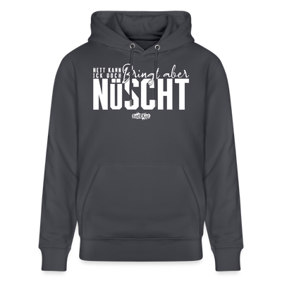 NETT KANN ICK OOCH-Unisex Bio-Hoodie - Indigoblau