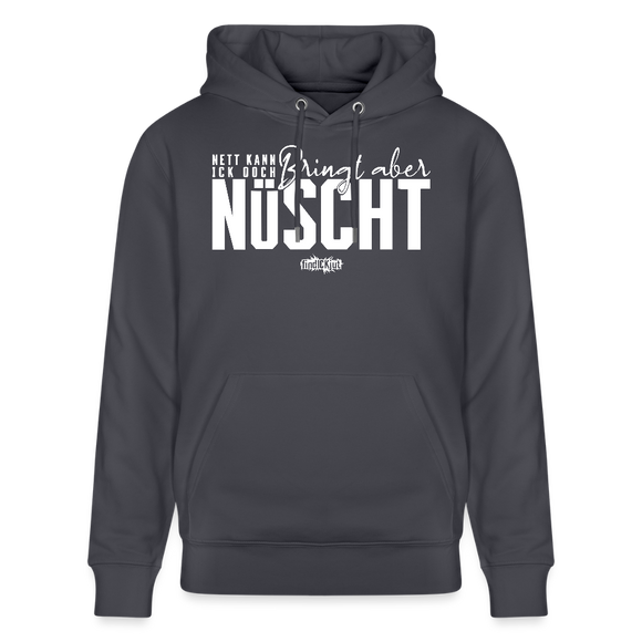 NETT KANN ICK OOCH-Unisex Bio-Hoodie - Indigoblau