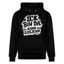Berliner Spruch-Unisex Bio-Hoodie-BIN DA, KANN LOSJEHN - Schwarz