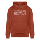 Berliner Spruch-ICK WUNDER MIR-Unisex Bio-Hoodie - Terrakotta