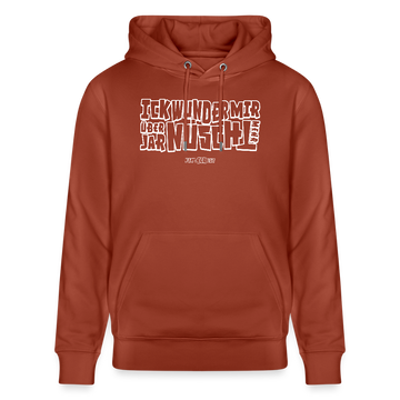 Berliner Spruch-ICK WUNDER MIR-Unisex Bio-Hoodie - Terrakotta