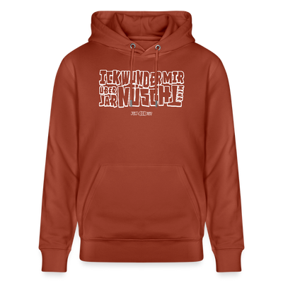 Berliner Spruch-ICK WUNDER MIR-Unisex Bio-Hoodie - Terrakotta