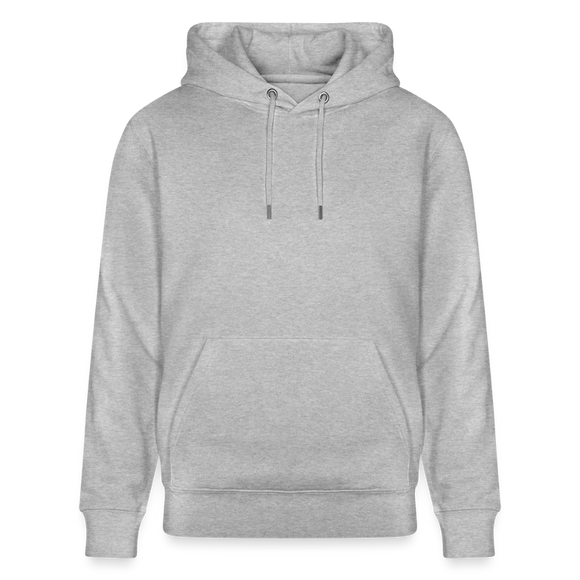 NETT KANN ICK-Unisex Bio-Hoodie-BACKPRINT - Grau meliert