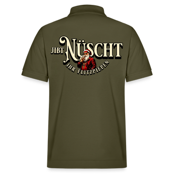 Weihnachten Berlin-JIBT NÜSCHT IHR FLITZPIEPEN-Unisex Bio-Poloshirt PREPSTER - Khaki