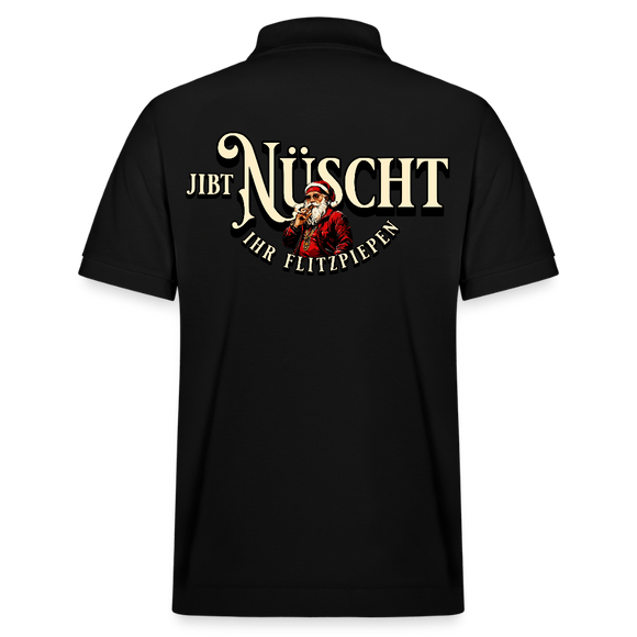 Weihnachten Berlin-JIBT NÜSCHT IHR FLITZPIEPEN-Unisex Bio-Poloshirt PREPSTER - Schwarz