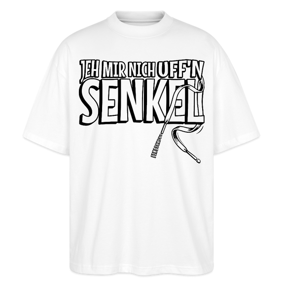 JEH MIR NICH UFFN SENKEL-Oversized Unisex Bio T-Shirt - Weiß