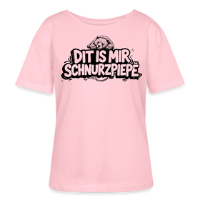 Berliner Bär-DIT IS MIR SCHNURZPIEPE-Rundhals Frauen Bio-T-Shirt - Hellrosa