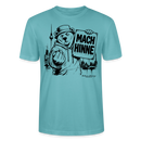 MACH HINNE Berlin T-Shirt – Unisex T-Shirt mit Skyline - Pastelltürkis