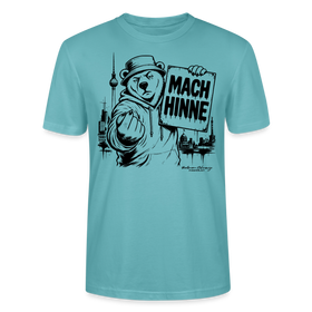 MACH HINNE Berlin T-Shirt – Unisex T-Shirt mit Skyline - Pastelltürkis