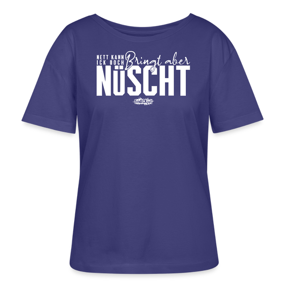 NETT KANN ICK OOCH-Rundhals Frauen Bio-T-Shirt dunkel - Dämmerung
