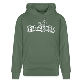 Unisex Bio-Hoodie mit dem Original Berliner Spruch - Flitzpiepe - Tanngrün