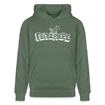 Unisex Bio-Hoodie mit dem Original Berliner Spruch - Flitzpiepe - Tanngrün