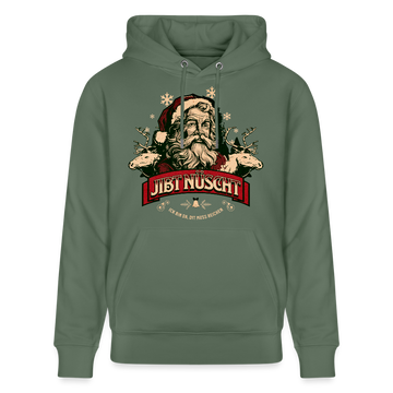 JIBT NÜSCHT - Unisex Bio-Hoodie - Tanngrün
