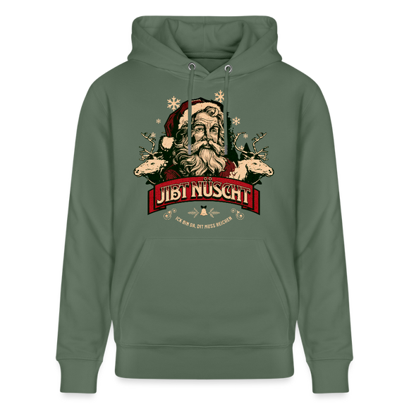 JIBT NÜSCHT - Unisex Bio-Hoodie - Tanngrün