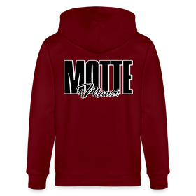 MOTTE UND MAUSI-Unisex Bio-Kapuzenjacke - Burgunderrot