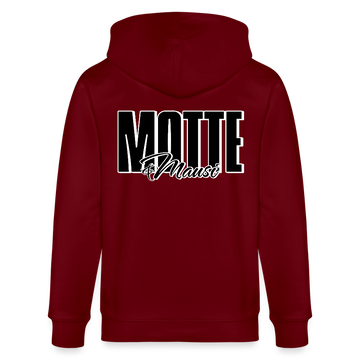 MOTTE UND MAUSI-Unisex Bio-Kapuzenjacke - Burgunderrot