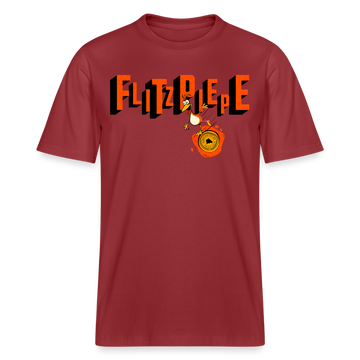 FLITZPIEPE - Relaxed Fit Unisex Bio-T-Shirt - Erdrot