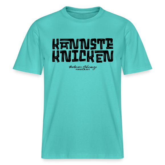 KANNSTE KNICKEN- RELAXED FIT Unisex Organic T-Shirt mit echt Berliner Schnauze - Poolblau