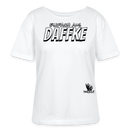 Berliner Spruch-AUS DAFFKE-Rundhals Frauen Bio-T-Shirt - Weiß