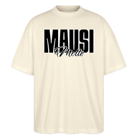 MAUSI UND MOTTI-Oversized Unisex Bio T-Shirt - Weißgrau