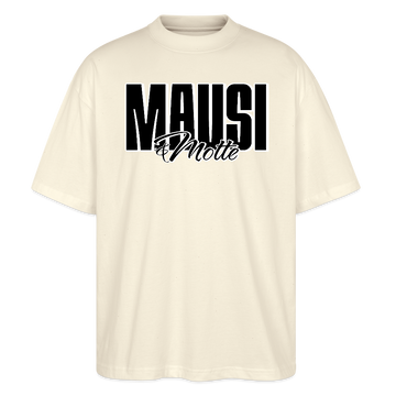 MAUSI UND MOTTI-Oversized Unisex Bio T-Shirt - Weißgrau