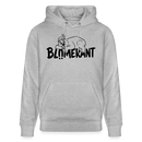 BLÜMERANT-Unisex Bio-Hoodie mit echt Berliner Schnauze - Grau meliert